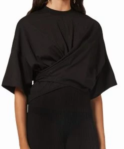 Brand new 🎉 3.1 Phillip Lim 👩 women Twisted Tie Back T-Shirt in Black 👏