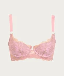 Cheap 👍 Dora Larsen 👩 women Nora Half-Pad Balconette Bra In Taupe/Orchid/Rose ✨