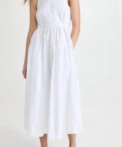 Cheap 🎉 3.1 Phillip Lim 👩 women Sleeveless Poplin Belted Midi 👗 Dress In Optic White 🧨