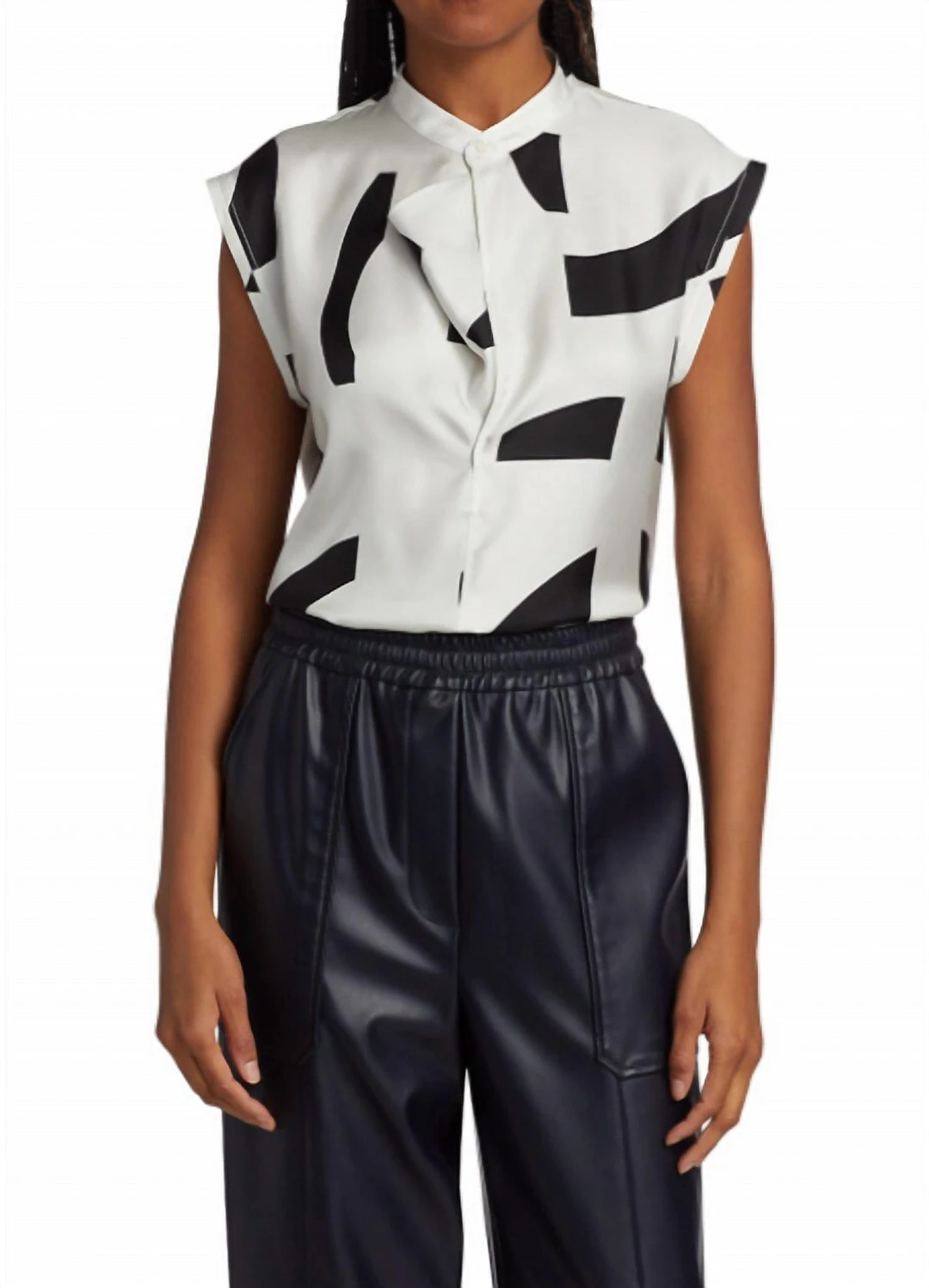 Best deal π 3.1 Phillip Lim π© women Abstract Tile Short Sleeve Blouse in White-Black Multi β€οΈ 6 Best deal π 3.1 Phillip Lim π© women Abstract Tile Short Sleeve Blouse in White-Black Multi β€οΈ - Image 4