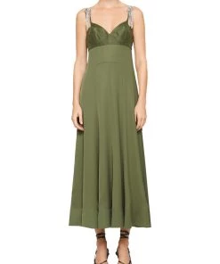 Best Sale 😍 3.1 Phillip Lim Fluid Flare 👩 Womens Bustier V-Neck Evening 👗 Dress 🧨