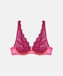 Flash Sale 🛒 Dora Larsen 👩 women Kiran High Apex Underwire Bra In Wine/Rose Pink/Rust 👏