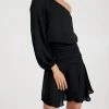 Promo ✔️ Krisa 👩 women One Sleeve Ruched Ruffle Hem 👗 Dress in Black ✔️ -Melissa Odabash Sales Store 495e4c931be54b938688011ba601052a f8394cc5 4ecf 4829 9121 6ccedd00e5c2 1080x