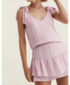 Coupon 🎁 Krisa 👩 women The Strap Tank 👗 Dress in Lavender ⭐