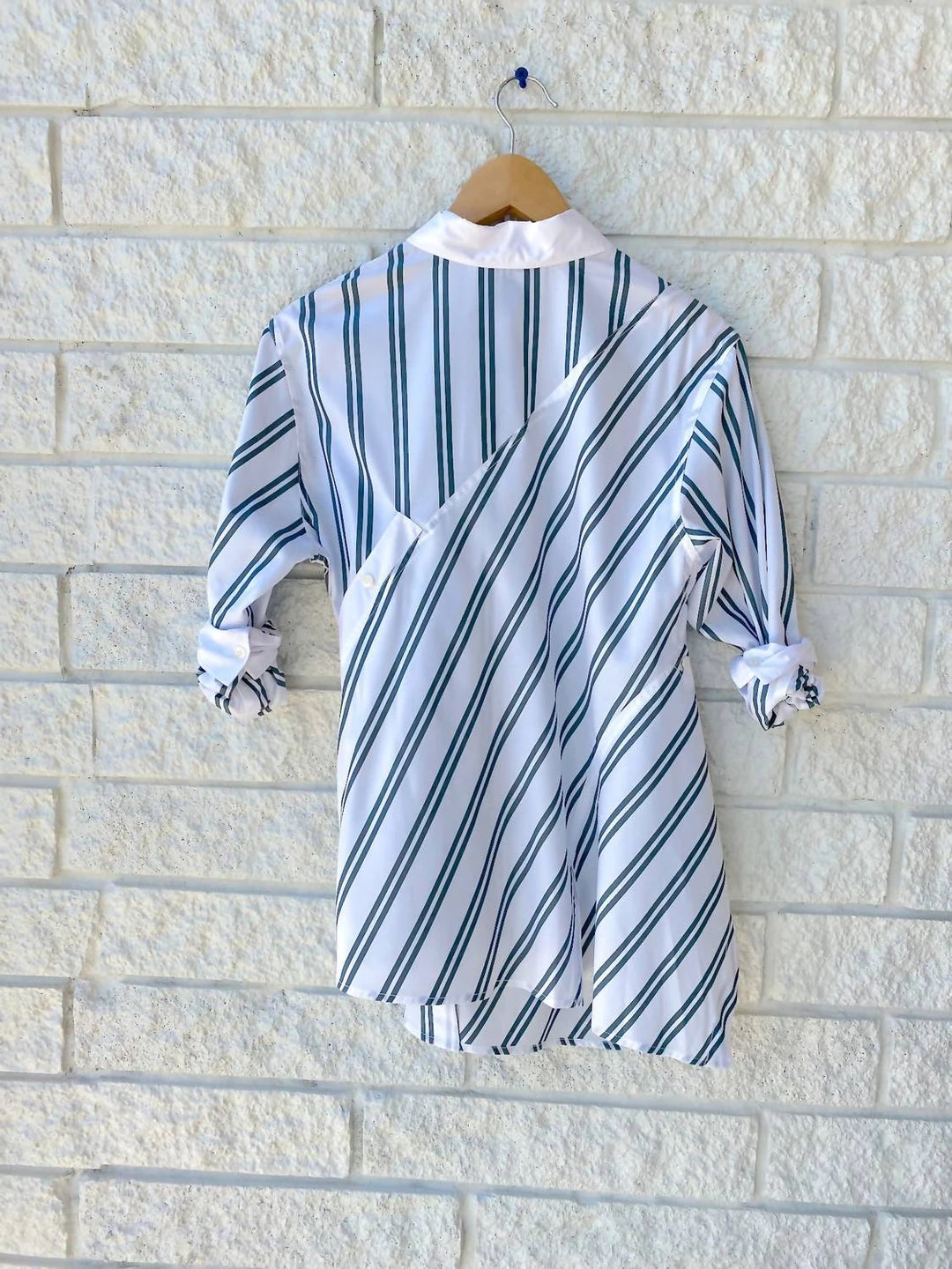 Coupon β¨ 3.1 Phillip Lim π© women Long Sleeve Front Draped Striped π Shirt in White-Fern β 4 Coupon β¨ 3.1 Phillip Lim π© women Long Sleeve Front Draped Striped π Shirt in White-Fern β - Image 2
