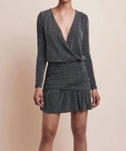 Wholesale ❤️ Krisa 👩 women Surplice Ruched 👗 Skirt 👗 Dress in Glam 🔥