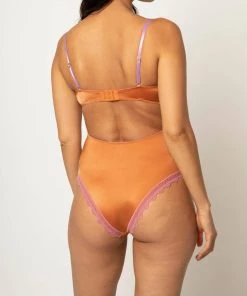 Top 10 👍 Dora Larsen 👩 women Cydney Lace Trim Underwire Bodysuit In Apricot/Rose Pink/Lilac 😉 -Melissa Odabash Sales Store dda443291c9e43f79278a95eec27deef 1080x