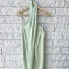 Best reviews of 😍 3.1 Phillip Lim 👩 women Crepe Back Satin Twisted Halter Neck 👗 Dress in Pistachio 😉